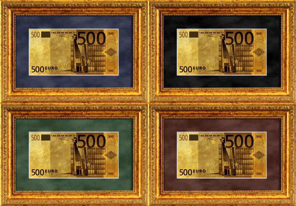 золотая картина 500 евро варианты оформления